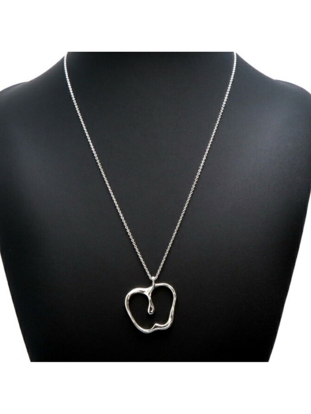 Tiffany & Co. Elsa Peretti Apple Necklace Sterling Silver 925 With Pouch EUC